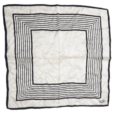 Neckerchief (White, Black) from Saie Silk