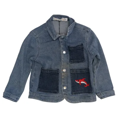 Denimjakke (Blå) fra Minimarket Bomuld, Elastan