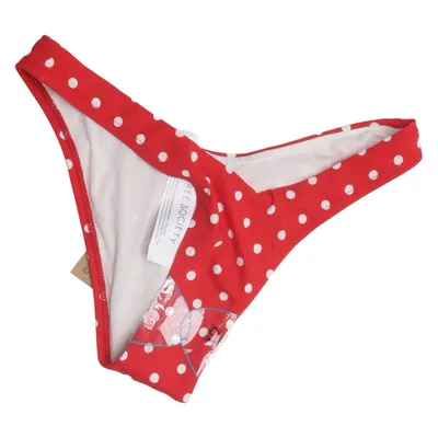 Bikini broekje (Rood, Wit) van Free Society Elastaan, Polyamide, Polyester