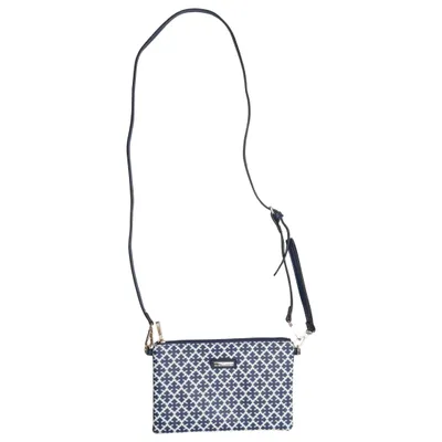 Clutch bag (Blue, White) from NYPD Polyester, Polyurethane