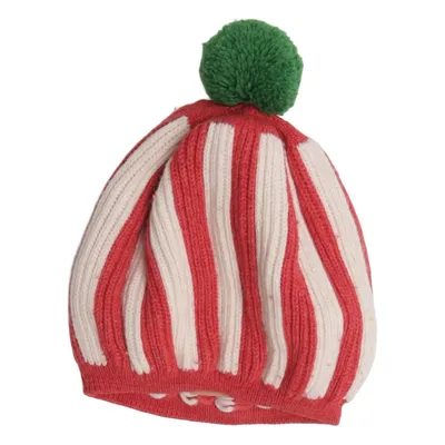 Pompon muts (Rood, Wit, Groen) van Nadadelazos Acryl, Merinowol