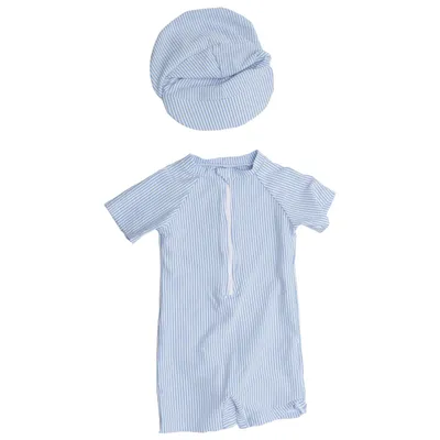 Sparkdräkt (Blå, Vit) Elastan, Polyester