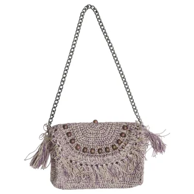 Sac à bandoulière (Violet, Beige)