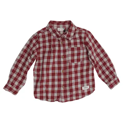 Flanellen overhemd (Rood, Wit, Meerkleurig) van Newbie by KappAhl Katoen