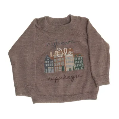 Sweater (Brown) from Konges Sløjd Merino Wool