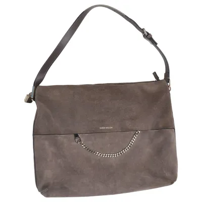 Shoulder-bag (Gray) from Karen Millen Suede