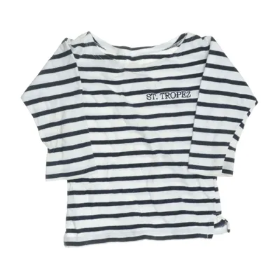 Långärmad t-shirt (Blå, Vit)