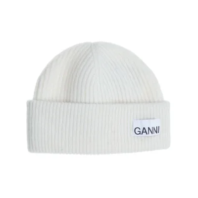 Beaniehue (Hvid) fra Ganni Uld