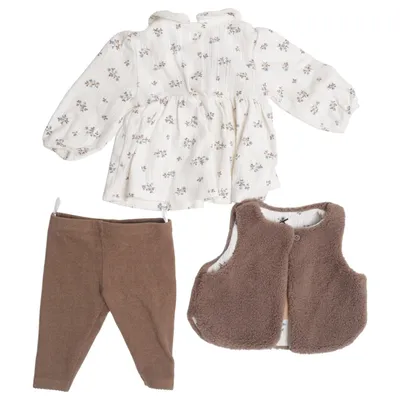 Set (Braun, Weiß) von Baby C&A Polyester