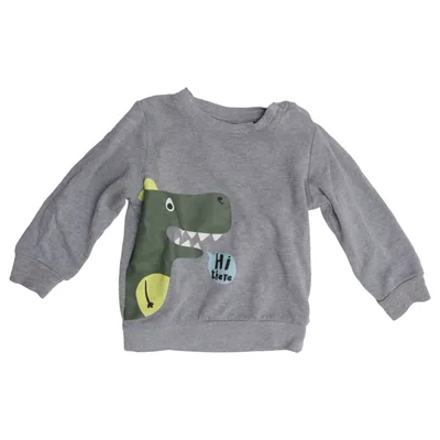 Sweatshirt (Grå, Grøn, Gul) fra Lupilu Bomuld, Genanvendt polyester