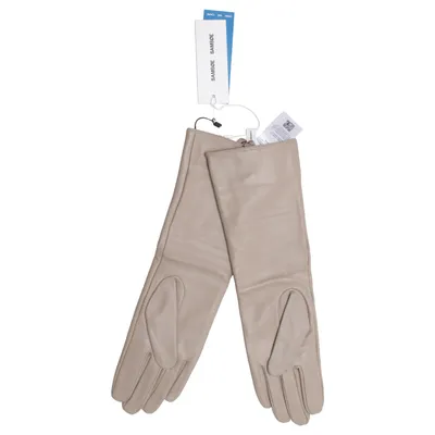 Lederhandschuhe (Beige) von Samsøe & Samsøe Leder, Polyester