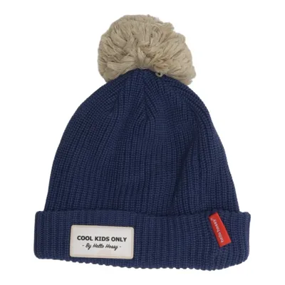 Bonnet à pompon (Bleu, Beige) de Hello Hossy Coton biologique, Polyester recyclé