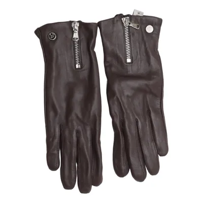Läderhandskar (Brun) från Adax Polyester