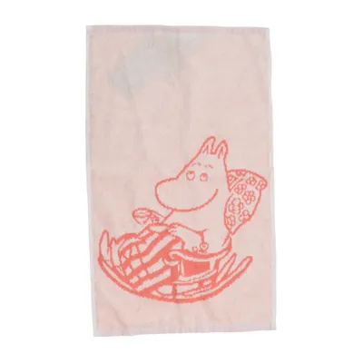 Handduk (Beige, Röd) från Moomin Bomull