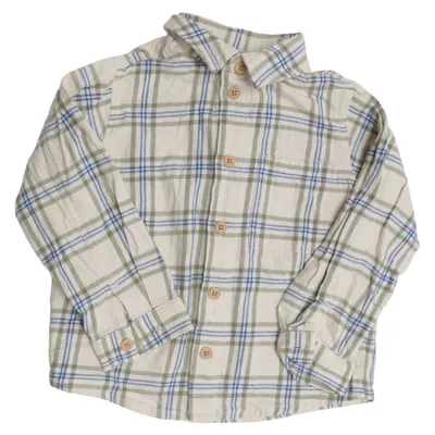 Chemise en flanelle (Beige, Bleu, Vert) de Garbo & Friends Coton