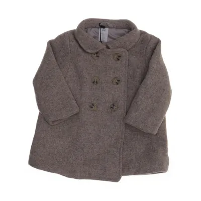 Coat (Beige) from H&M Polyester, Viscose, Wool