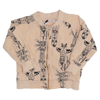 Bomber jacket (Beige, Black) from Mini Rodini Modal, Organic cotton