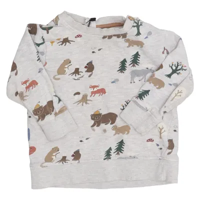 Sweatshirt (Gray, Multicolored) from H&M Cotton, Viscose