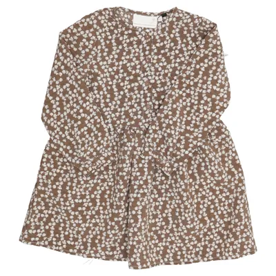 Dress (Brown, White) from Milk Copenhagen Elastane, Polyester
