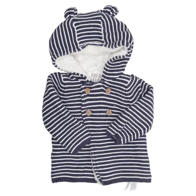 Sweat à capuche (Bleu, Blanc) de Fred & Flo Coton, Polyester