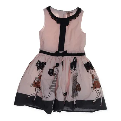 Jurk (Beige, Zwart, Grijs) van Next Katoen, Polyester
