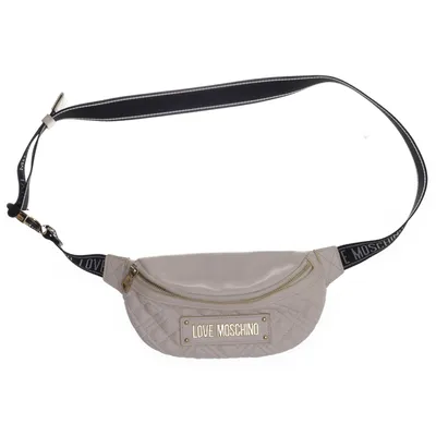 Midjeväska (Beige, Guldfärgad) från Love Moschino Skinnimitation