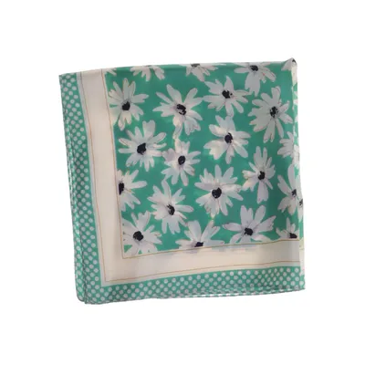 Scarf (Grön, Vit, Flerfärgad) Silke