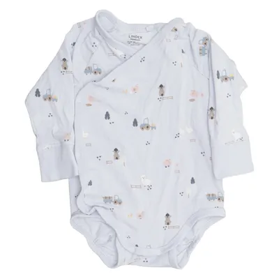 Body (Blau, Mehrfarbig) von Lindex Newborn Baumwolle, Elasthan