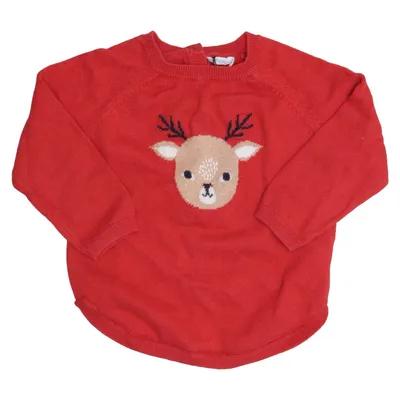 Christmas sweater (Red) from Bout'chou Cotton, Wool