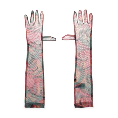 Operahandskar (Grön, Flerfärgad) från Jaded London Elastan, Polyester