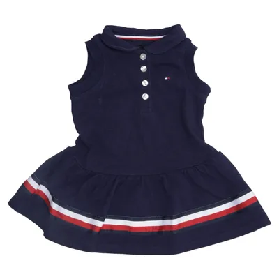 Robe polo (Bleu) de Tommy Hilfiger Coton, Polyester