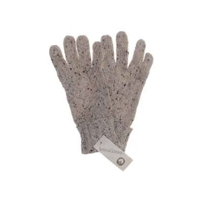 Gloves (Beige, Multicolored) from Natural Cotton, Wool