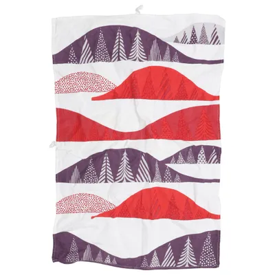 Kökshandduk (Vit, Röd, Lila, Flerfärgad) från Marimekko Bomull, Linne