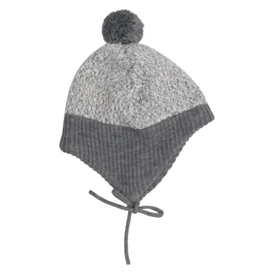 Pompon muts (Grijs) van H&M Acryl, Polyester