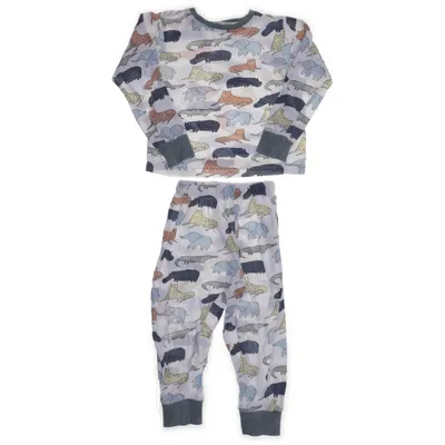 Pyjamas (Vit, Flerfärgad) från ICA I Love Eco Ekologisk bomull