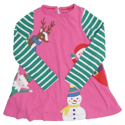 Dress (Pink, Green, Multicolored) from Mini Boden Cotton