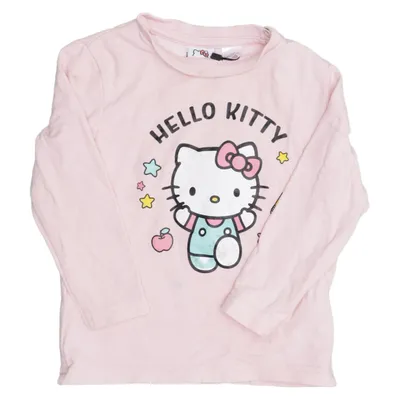 T-shirt à manches longues (Rose) de Hello Kitty Coton, Élasthane