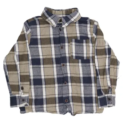 Chemise en flanelle (Bleu, Beige, Blanc) de Zeeman Coton