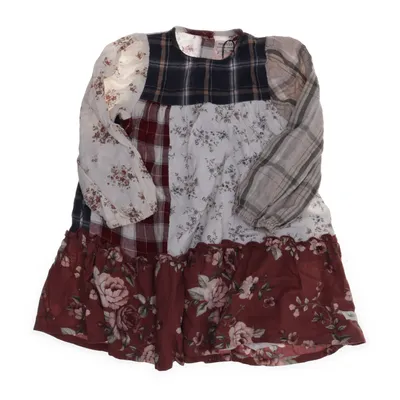 Klänning (Beige, Röd, Flerfärgad) från Newbie by KappAhl Bomull