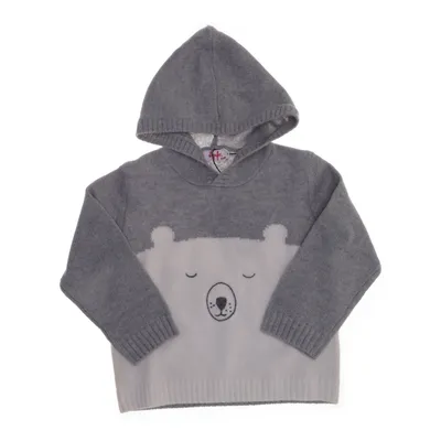 Capuchon sweater (Grijs) van Il Gufo Merinowol