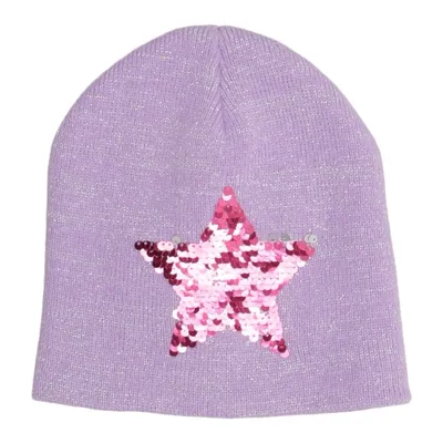Beanie (Purple, Pink) from Infinity Kids Acrylic, Metallic fiber