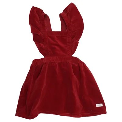 Dungaree dress (Red) from Newbie by KappAhl Cotton, Elastane