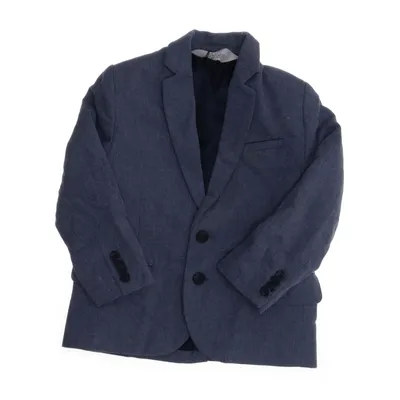Blazer (Blue) from H&M Cotton, Linen, Polyester