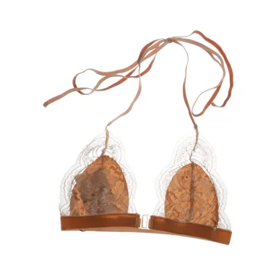 Bralette (Beige, Brown) from Christina Leonor Polyamide, Viscose