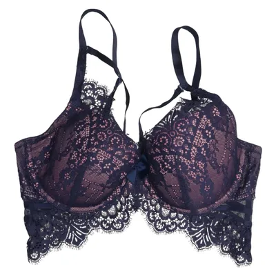 Bra (Blue, Beige) from Hunkemöller Elastane, Polyamide, Polyester