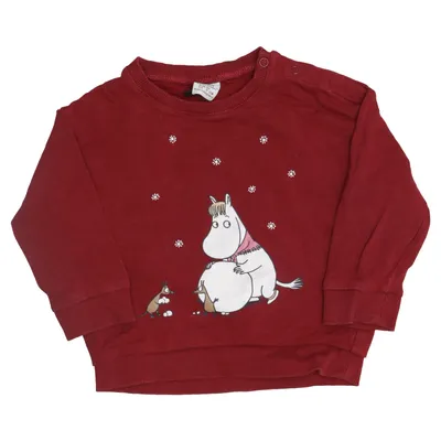 Sweatshirt (Rød) fra Moomin by Lindex Bomuld, Elastan