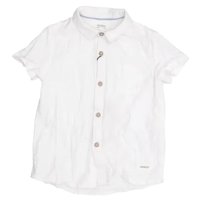 Chemise à manches courtes (Blanc) de Newbie by KappAhl Coton