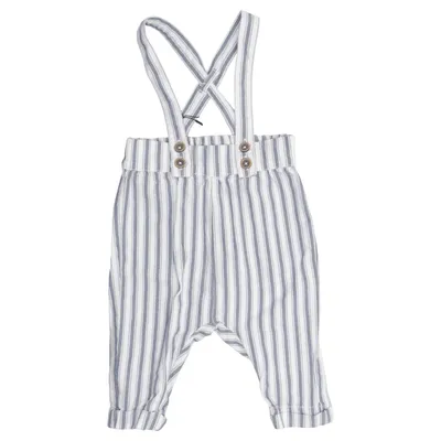 Dungarees (Blue, White) from Newbie by KappAhl Cotton