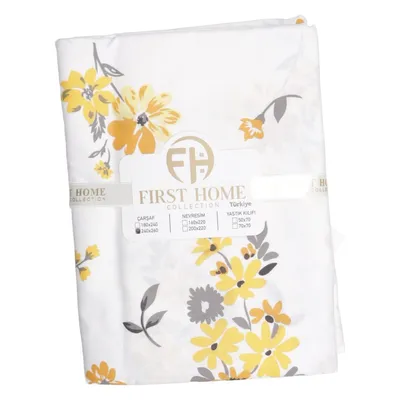 Dekbedset (Wit, Geel, Grijs) van First Class Collection