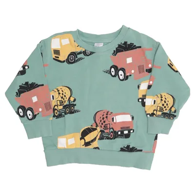 Sweatshirt (Green, Multicolored) from Lindex Kids Cotton